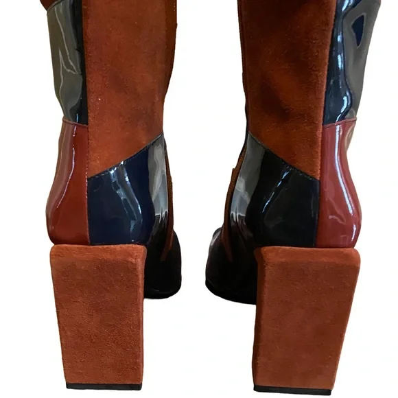 JEFFREY CAMPBELL Lightspeed Patchwork Boots
